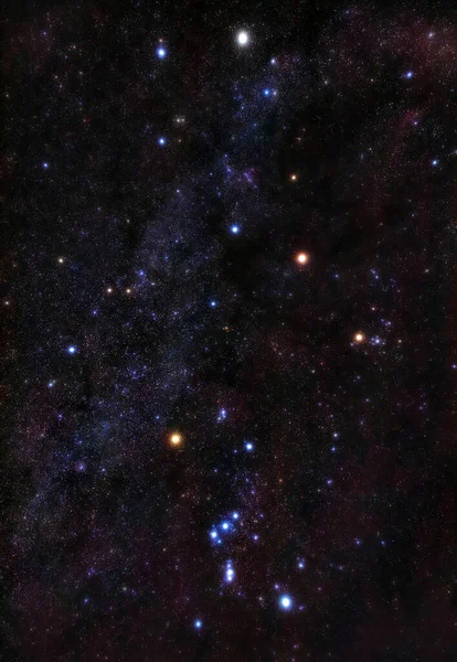 Cielo Estrellado Vía Láctea Fotografiado Con Lente Gran Angular — Foto de Stock
