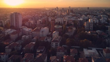 Belgrad kenti altın saat ve Sırbistan 'ın başkenti.