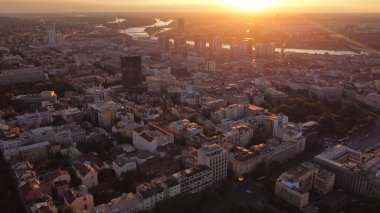Belgrad ve Sırbistan 'ın başkentine yüksek açı.