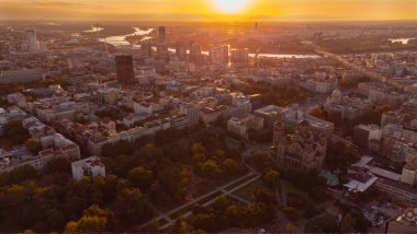Belgrad ve Sırbistan 'ın başkentine yüksek açı.