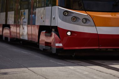 Çek Cumhuriyeti Praha 'da tramvay toplu taşımacılığı.