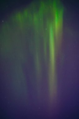 Aurora borealis, Samanyolu yıldızlı kutup ışıkları.