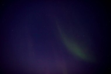 Aurora borealis, Samanyolu yıldızlı kutup ışıkları.