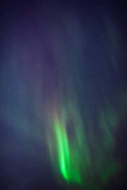 Aurora borealis, Samanyolu yıldızlı kutup ışıkları.