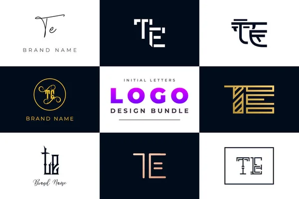 Letras Iniciales Logo Design Bundle Vectores De Stock Sin Royalties Gratis