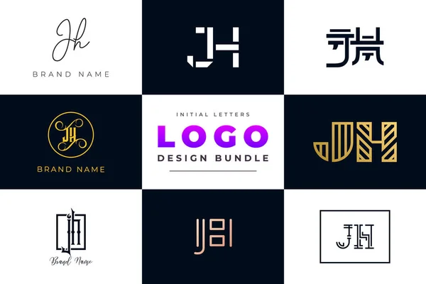 Initial Letters Logo Design Bundle — Stock Vector