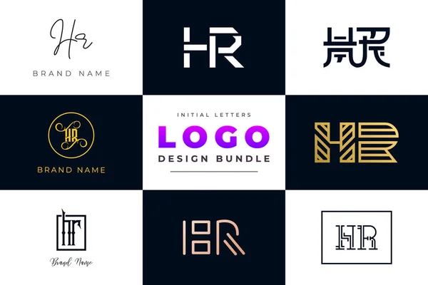 Cartas Iniciales Paquete Diseño Logotipo Vector De Stock