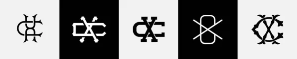 Cartas Iniciais Monograma Logo Design Bundle — Vetor de Stock