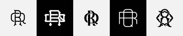 Cartas Iniciais Monogram Logo Design Bundle — Vetor de Stock