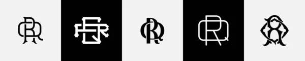 Letras Iniciais Monogram Logo Design Bundle — Vetor de Stock