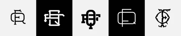 Anfangsbuchstaben Monogramm Logo Design Bundle — Stockvektor
