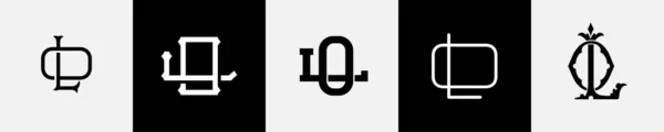 Αρχικά Γράμματα Monogram Logo Design Bundle — Διανυσματικό Αρχείο