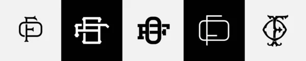 Anfangsbuchstaben Des Monogramm Logo Design Bundle — Stockvektor
