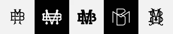 Początkowe Litery Pakiet Projektu Logo Monogramu — Wektor stockowy