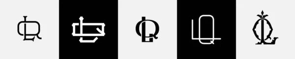 Harfler Monogram Logo Tasarım Paketi — Stok Vektör