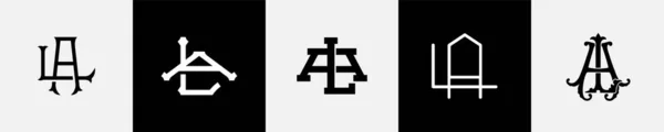 Letras Iniciales Monogram Logo Design Bundle — Archivo Imágenes Vectoriales