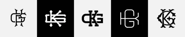 Początkowe Litery Monogram Logo Design — Wektor stockowy