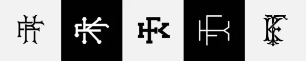 Початкові Літери Monogram Logo Design Bundle — стоковий вектор