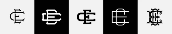 Cartas Iniciais Monogram Logo Design Bundle —  Vetores de Stock