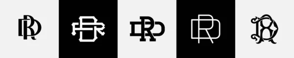 Harfler Monogram Logo Tasarım Paketi — Stok Vektör