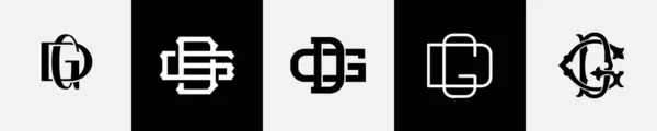 Eredeti Betűk Monogram Logo Design Bundle — Stock Vector