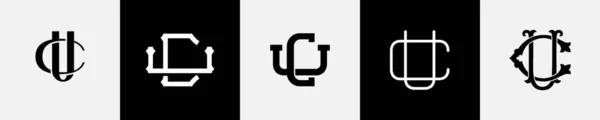 Letras Iniciais Monograma Logo Design Bundle —  Vetores de Stock