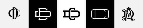 Letras Iniciais Monograma Logo Design Bundle — Vetor de Stock