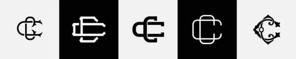 Перші Літери Monogram Logo Design Bundle — стоковий вектор