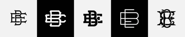 Cartas Iniciales Monogram Logo Design Bundle — Vector de stock