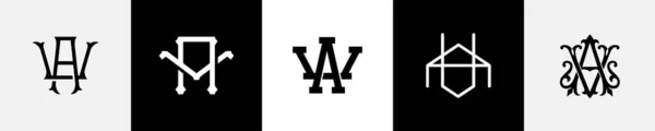 최초의 Monogram Logo Design Bundle — 스톡 벡터