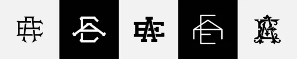 Původní Písmena Monogram Logo Design Bundle — Stockový vektor