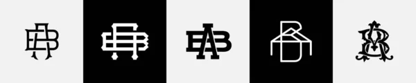 Úvodní Písmena Monogram Logo Design Bundle — Stockový vektor