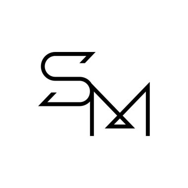 Minimum Harfler SM Logo Tasarımı
