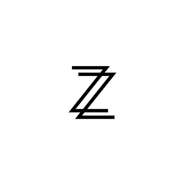 Minimal Letters ZZ Logo Design