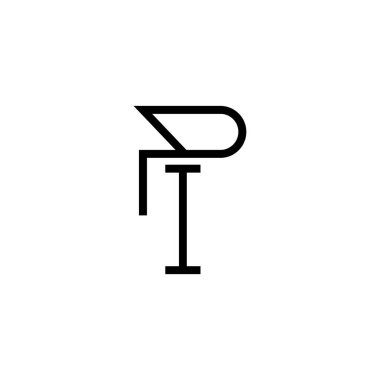 Minimum Harfler PI Logo Tasarımı