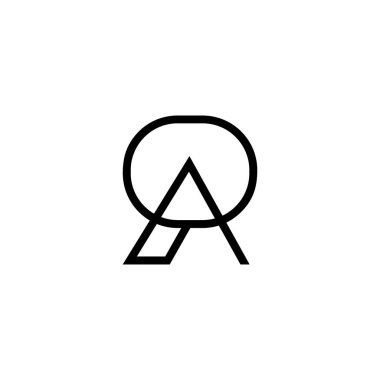 Minimal Letters OA Logo Design clipart
