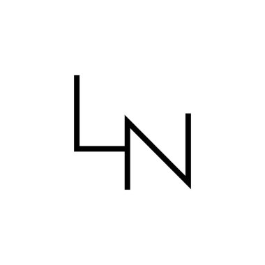 Minimal Letters LN Logo Design clipart
