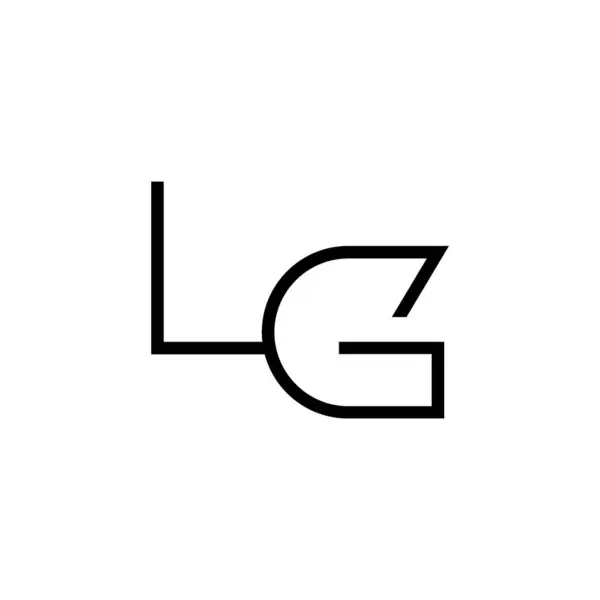 stock vector Minimal Letters LG Logo Design
