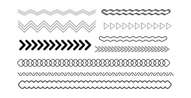 Soyut geometrik element tasarımı seti. Minimum konseptte dekoratif modern estetik çizgisi. Vektör illüstrasyonu.