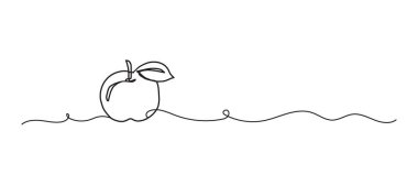 Apple sürekli tek çizgi çizimi, tek çizgi sanat unsuru, minimalist çizim çizimi çizim çizimi çizimi çizimi çizimi, sonbahar ve şükran günü konsepti.
