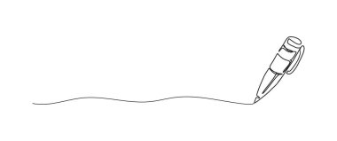 Kalem aralıksız tek çizgi çizimi, tek çizgi sanat öğesi, minimalist çizim çizimi çizim çizimi vektör çizimi, okula dönüş konsepti.