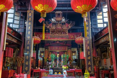 Kuala Lumpur, Malezya - Ekim 2022: Sin Sze Si Ya Tapınağı, 29 Ekim 2022 tarihinde Malezya 'nın başkenti Kuala Lumpur' da bulunan bir Çin tapınağıdır.