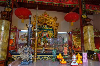 Kuala Lumpur, Malezya - Ekim 2022: Guandi Tapınağı 29 Ekim 2022 tarihinde Malezya 'da Kuala Lumpur Merkez Pazarı' na yakın bir Taoist tapınağıdır.