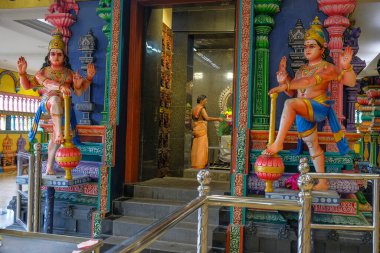 Kuala Lumpur, Malezya - Kasım 2022: Batu Mağarası 3 Kasım 2022 tarihinde Malezya 'nın Selangor kentinde Kuala Lumpur' un kuzeyinde bir Hindu tapınağıdır.