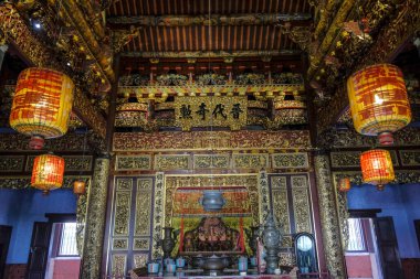 George Town, Malezya - Kasım 2022: Khoo Kongsi 17 Kasım 2022 tarihinde Penang, Malezya 'da George Town' daki en büyük kabile tapınağıdır.