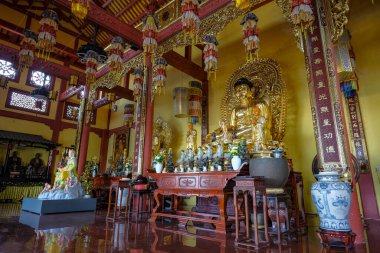 Can Tho, Vietnam - January 4, 2023: Views of the Phat Hoc Pagoda in Can Tho, Vietnam.