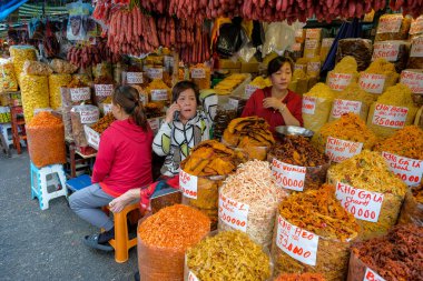 Ho Chi Minh City, Vietnam - January 6, 2023: Binh Tay Market is the central market of Cholon in Ho Chi Minh City, Vietnam.