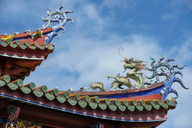 Taipei, Tayvan - 25 Ocak 2023: Taipei Konfüçyüs Tapınağı, Tayvan 'ın Taipei şehrinde yer alan bir Konfüçyüs tapınağıdır..