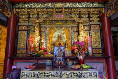 Taipei, Tayvan - 25 Ocak 2023: Baoan Tapınağı Tayvan 'ın Taipei şehrinde inşa edilen bir Tayvan halk dinleri tapınağıdır..