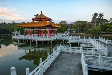 Tainan, Tayvan - 4 Şubat 2023: Tainan Parkı Tainan şehrinin en eski parklarından biridir..